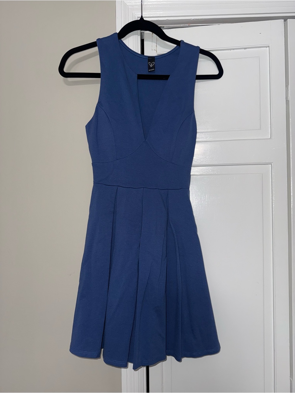 Windsor Sleeveless V-Neck Mini Dress in Slate Blue